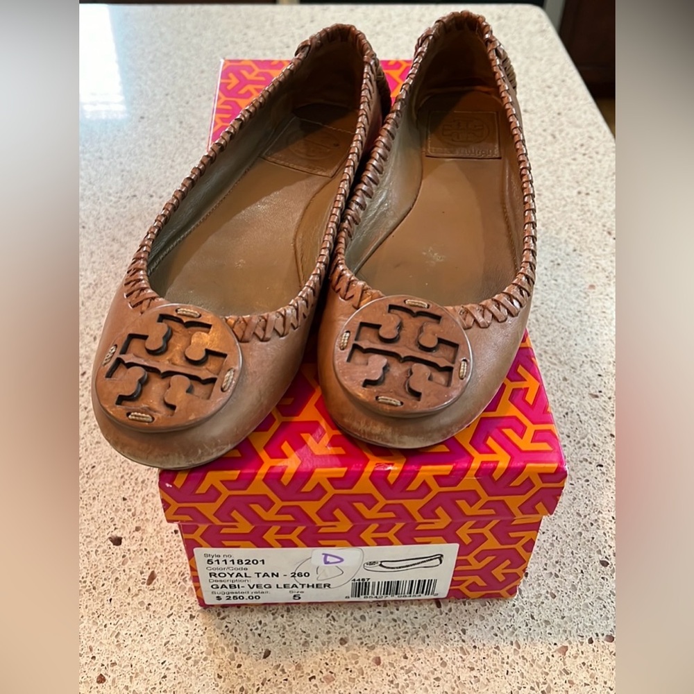 Tory Burch Flats - Tan - Size 5